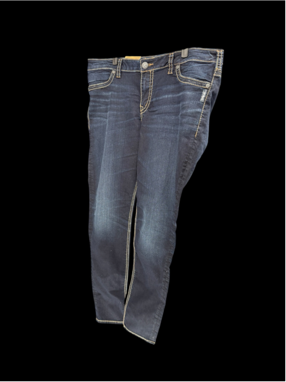 Women's Silver Jeans Co. Suki Mid Rise Skinny Jeans Size 18 Dark Blue